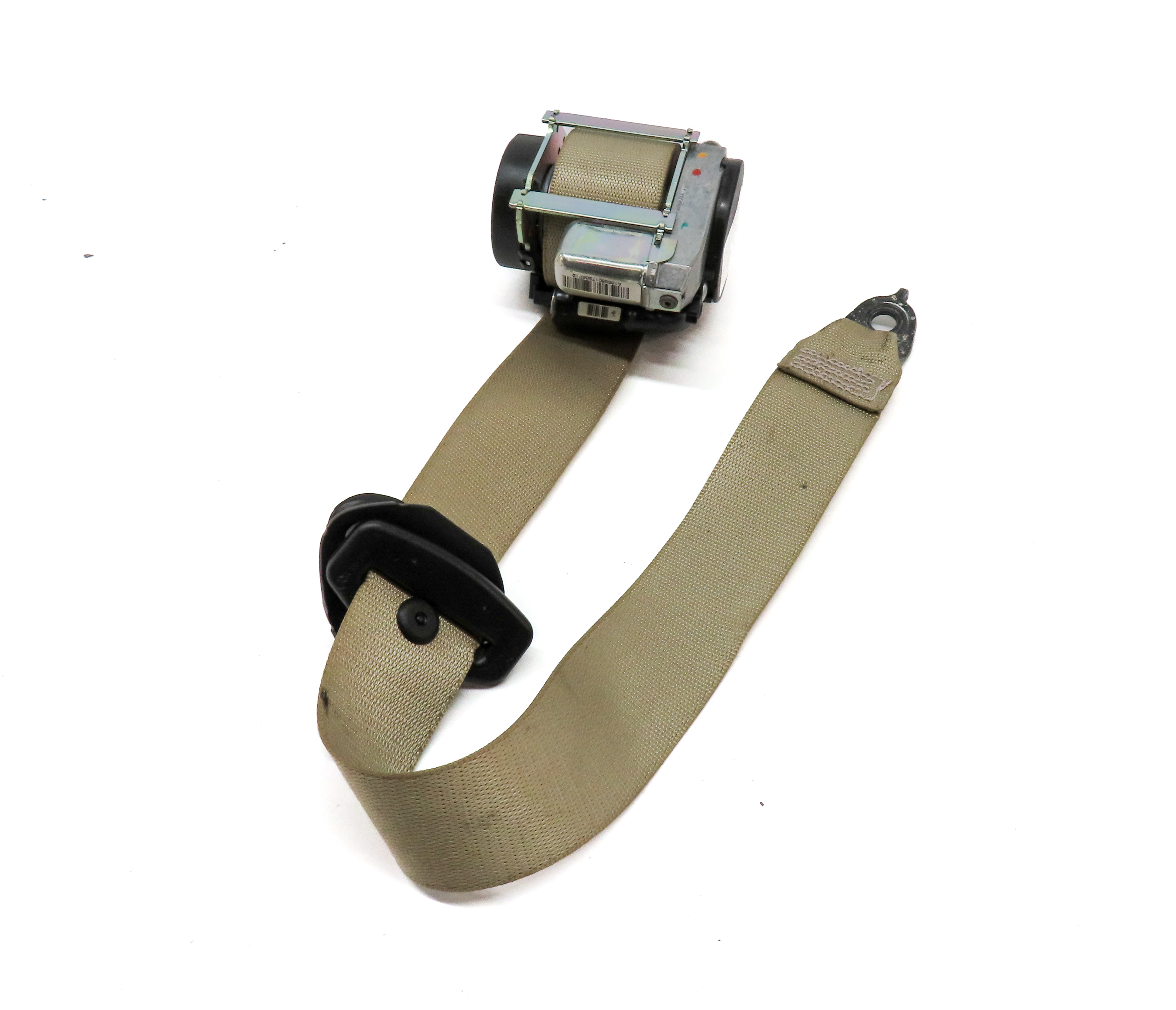 2015 MERCEDES GL550 (X166) REAR 3RD ROW LEFT SEAT SEATBELT RETRACTOR (BEIGE) — exact item pictured